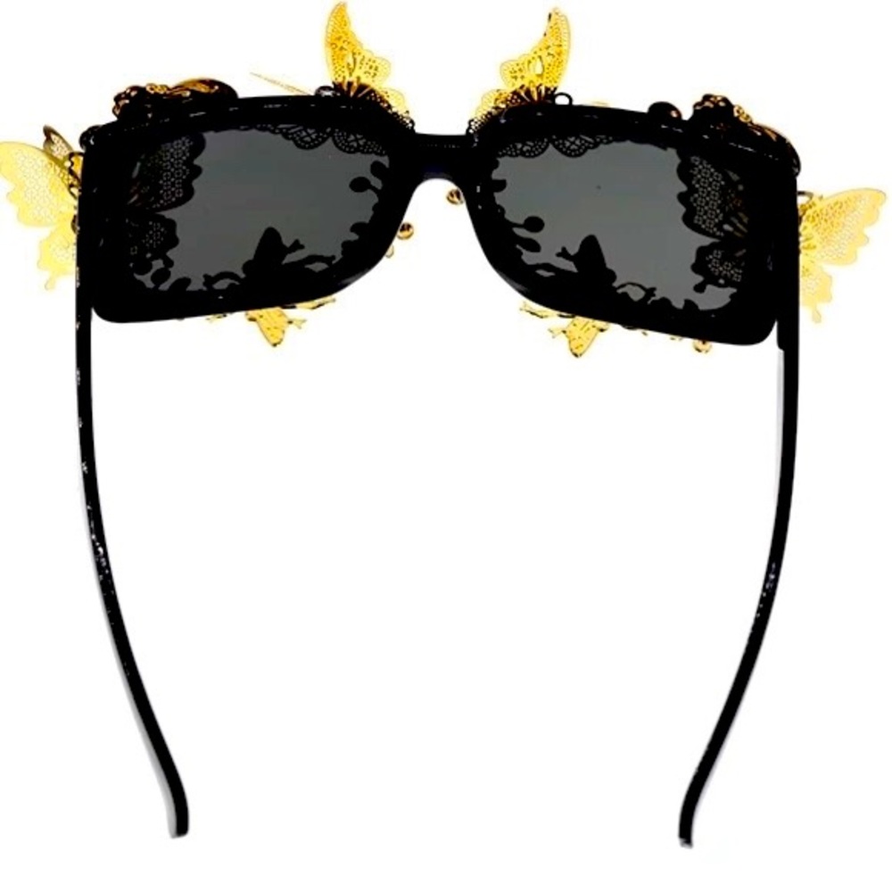 🆕New Vintage-Embellished Butterfly Sunglasses - Picture 6 of 8